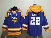 Men's Minnesota Vikings #22 Harrison Smith Purple Yellow Ageless Must-Have Lace-Up Pullover Hoodie,baseball caps,new era cap wholesale,wholesale hats